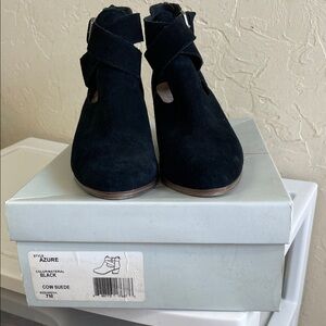 Sole Society Black Suede Ankle Booties